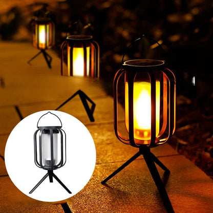 BougeRV 9 inch Solar lantern outdoor light with base, solar lantern outdoor waterproof light