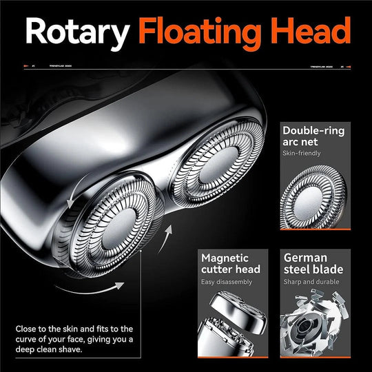 🎁Hot Sale🔋 Mini-dobbeltbarbermaskine! 0,1 mm Knive Mesh 7500 rpm motor