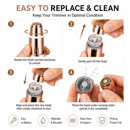 2 in 1 facial & eyebrow hair trimmer for Women, Rechargeable Face Razor✨