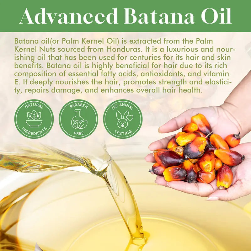 Batana Essentials Oil Organic for Haircare 60ml Anti Hair Loss Repair Damaged Hair Moisturize Scalp Lightweight Daily Hair Care Moisturizer Moisturizing Hydrating