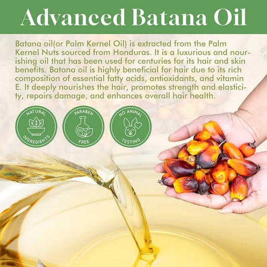Batana Essentials Oil Organic for Haircare 60ml Anti Hair Loss Repair Damaged Hair Moisturize Scalp Lightweight Daily Hair Care Moisturizer Moisturizing Hydrating