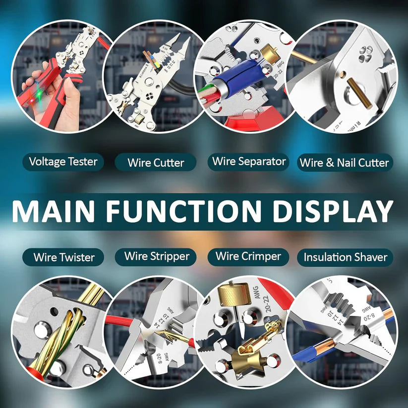 Wire Stripping Pliers – Multi-Function Cutting & Voltage Detection Tool For Safer Electrical Work