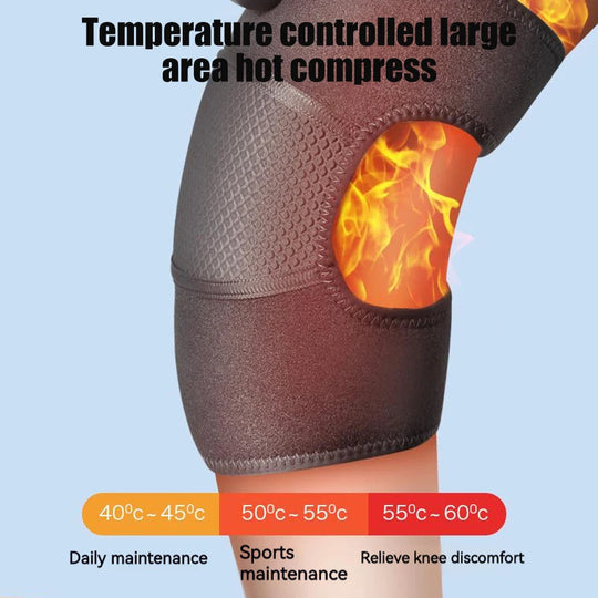 Uppvärmd knäbrunfrap med massage, vibrationsknäsmassager med värmeplatta för knä, benmassager, FSA eller HSA berättigade, uppvärmd knäskydd för stressavlastning