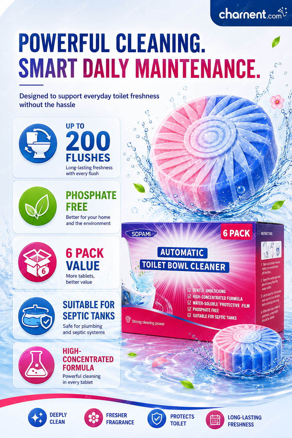 ⏳Today Only: 50% Off⏰Dual-Color Toilet Cleaning Agent