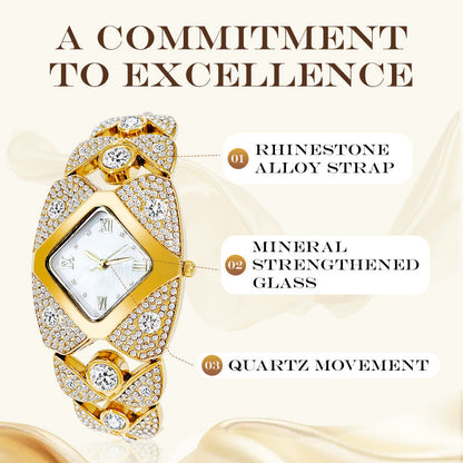 💎Women's Retro Quartz Watch with Sparkling Rhinestones✨