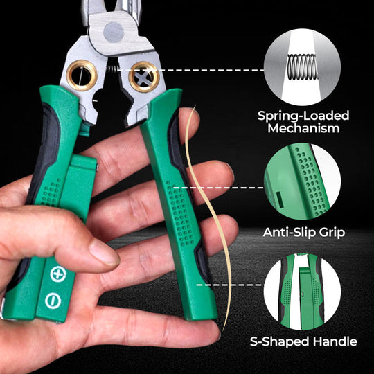 🔥8-in-1 Multi-Functional Wire Stripper Scissors With Electrical Test