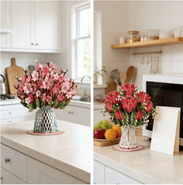 🏆75K+ SOLD! 🌼💌 Forever-Blooming 3D Flower Pop-Up Card– Personalized Love Message & Everlasting Bloom 🎁