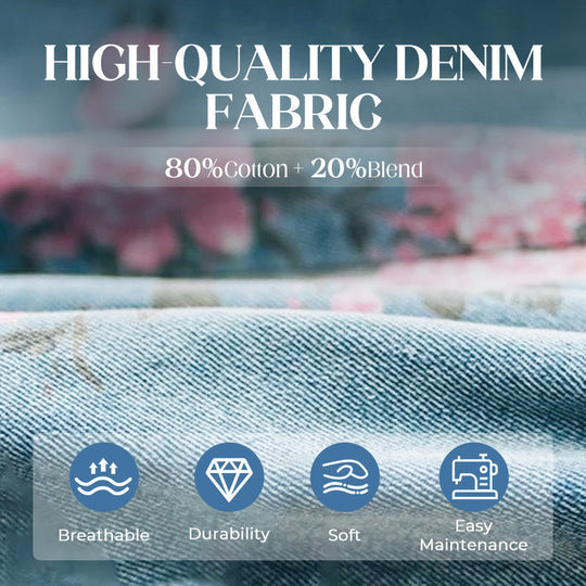 🌸Jaunā mode🌸 Vintāžas ziedu apdrukas džinsa kombinezons