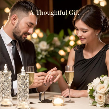 🎁LED Crystal Candle Lights- Romantic Tabletop Night Lights
