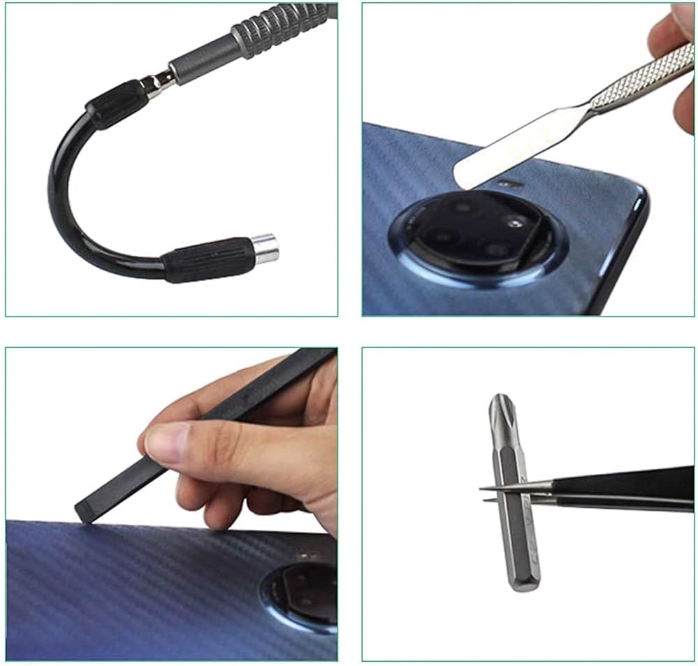 26 in 1 Precise Screw Driver Bit Set, 20 Bits (Phillps, Slotted, Torx, Hex and other 5 kinds of Bits), Flexible Shaft
