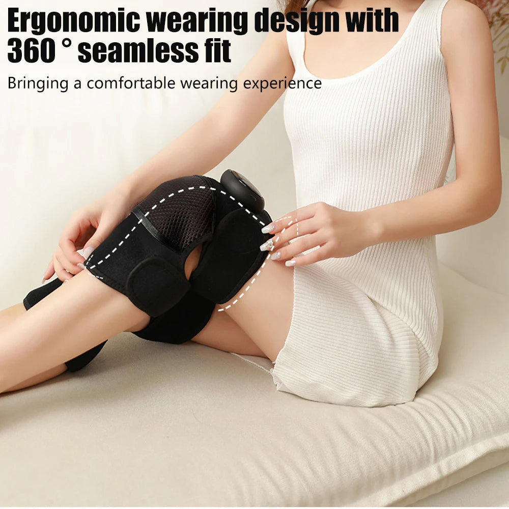 Heated Knee Brace Wrap with Massage,Vibration Knee Massager with Heating Pad for Knee, Leg Massager, FSA or HSA eligible,Heated Knee Pad for Stress Relief