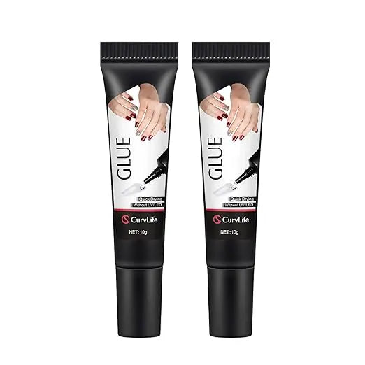 ✨ PROMO 50% OFF! 💅Semi-Liquid Nail Glue 10s Drying No UV – Anti-Drip Gel Ultra Strong Hold, Precision Remover 2-3min, Safe No Burning 🔥
