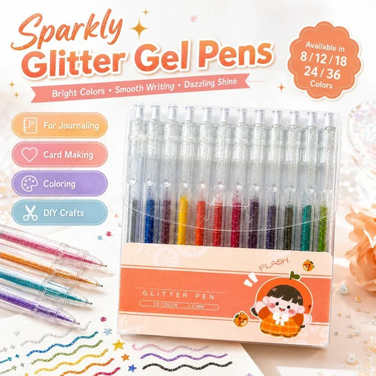 🔥LAST DAY SALE ONLY ￡9.99!!✨50K+ SOLD!🎁Glitter Gel Pen Set