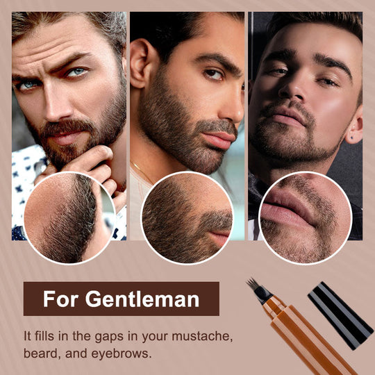 💥Limited Time Sales - 50% OFF💥Waterproof Four-tip Beard and Eyebrow Pen✨