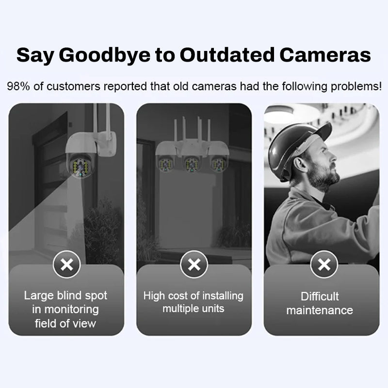 ✨Cámara de visión nocturna inalámbrica: ¡seguridad inteligente las 24 horas!🌞