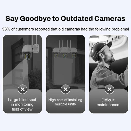 ✨Cámara de visión nocturna inalámbrica: ¡seguridad inteligente las 24 horas!🌞