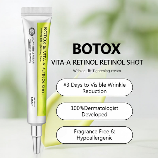Последване👍| Възвърнете младостта на кожата си 💫STDEI® BOTOX &amp; VITA A RETINOL SHOT Крем за стягане и повдигане на бръчки