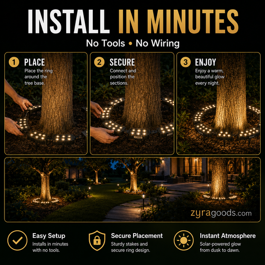 🌳💡 IP65 Waterproof Outdoor Ring Tree Light