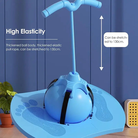 Pogo Jumper with Handle and Ball Pump, High-Bounce Trick Board Pogo Ball Toy with Safety Features, Fun Jumping Toy for Kids, Boys, Girls and Adults