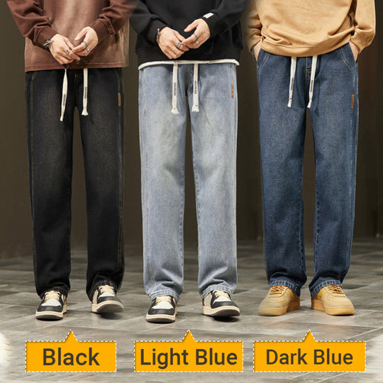 🧵 Men's Loose Straight Jeans – Classic Fit | Perfect for Commute, Casual & Weekend Wear, Easy to Style ✨