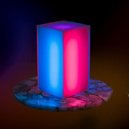 Colorful LED Cube Night Light: Rechargeable & Remote Control