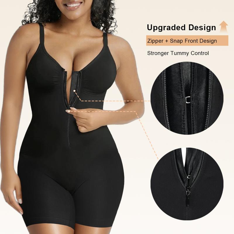 💐60% OFF 👗Women's Zip-Up Tummy Control Bodysuit – Ultra Stretch Breathable Mesh, Comfort Fit