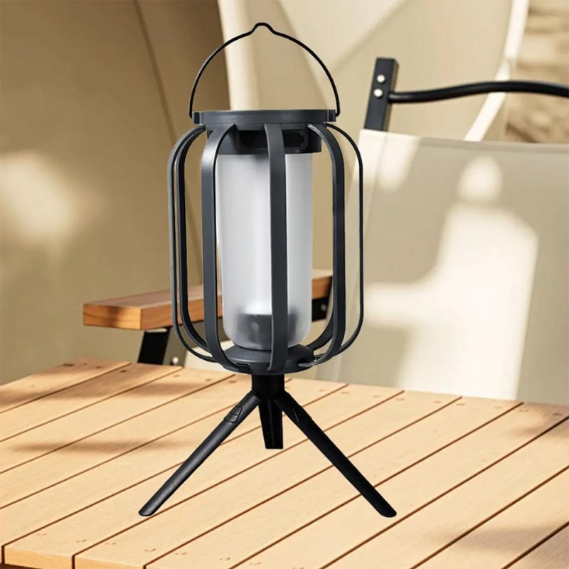 BougeRV 9 inch Solar lantern outdoor light with base, solar lantern outdoor waterproof light