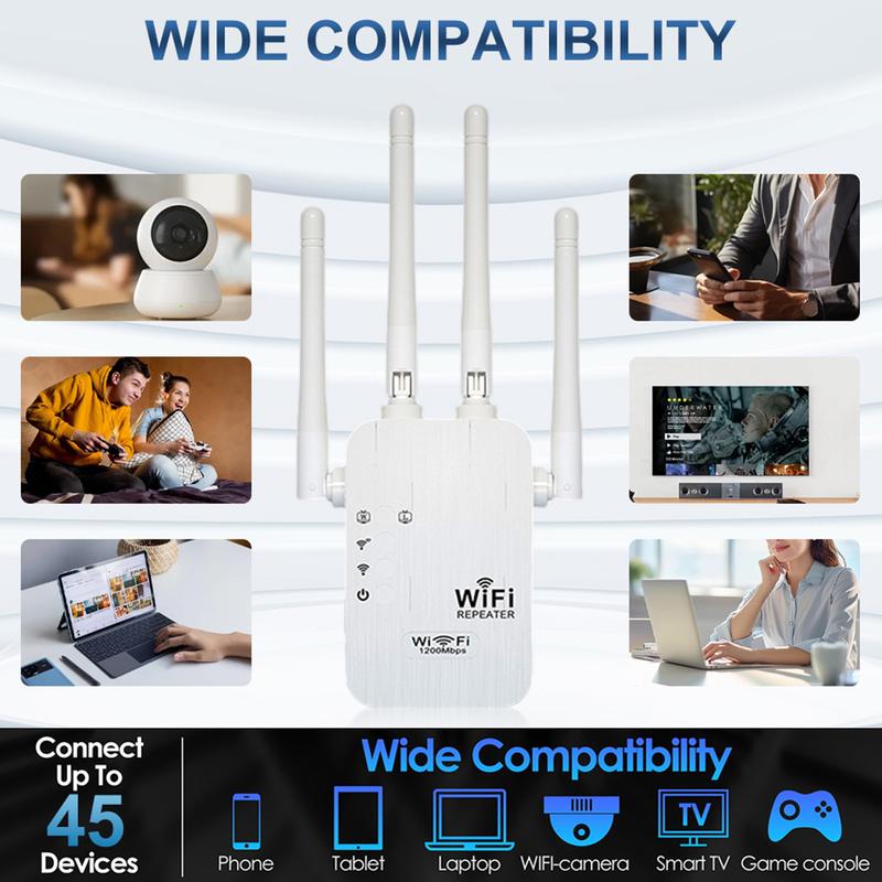 🔥2025 Hot Sale 🎁1200Mbps Dual Band (5GHz/2.4GHz) WiFi Extender