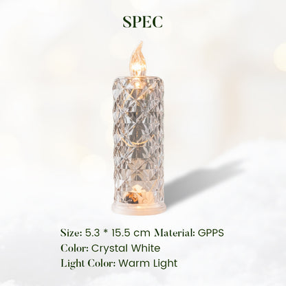 🎁LED Crystal Candle Lights- Romantic Tabletop Night Lights