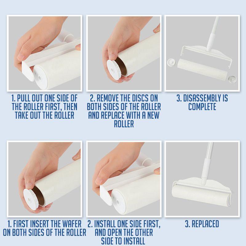 Удължена и разширена ролкова четка за мъх