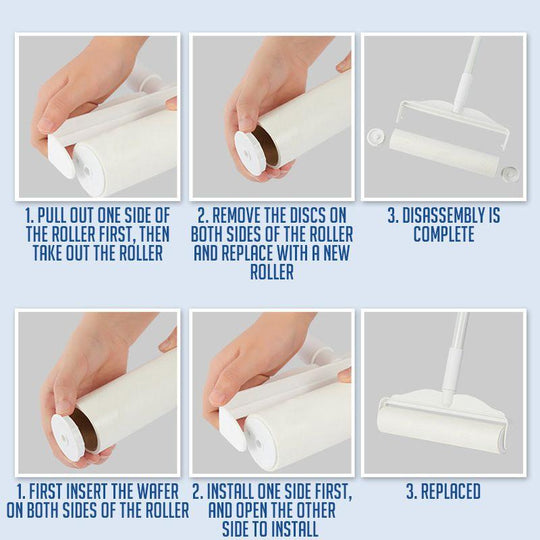 Удължена и разширена ролкова четка за мъх