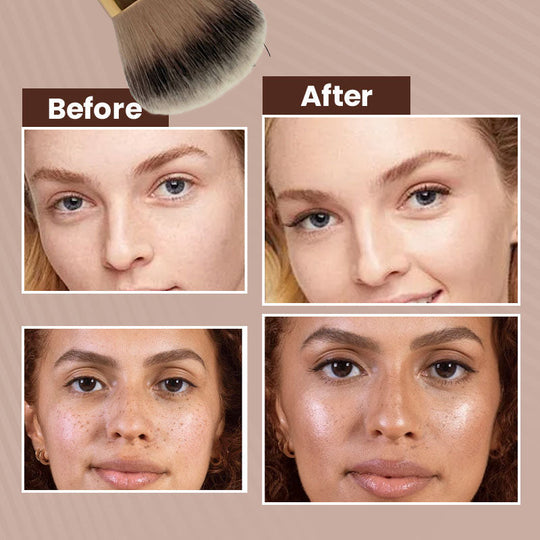 Fluffy, dome foundation brush