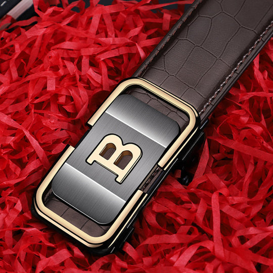 🏆Flash Sale 50K+ SOLD! 🔥Men's Crocodile-Patterned Automatic Buckle Belt