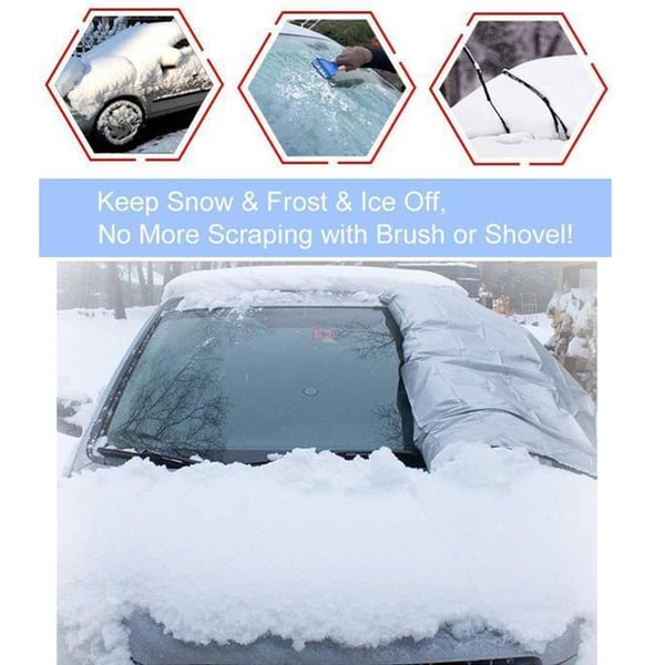 ❄️☀️ 50% OFF! Windshield Anti-Snow & Anti-Frost Cover with Mirror Protection – Ready-to-Drive in Any Weather!