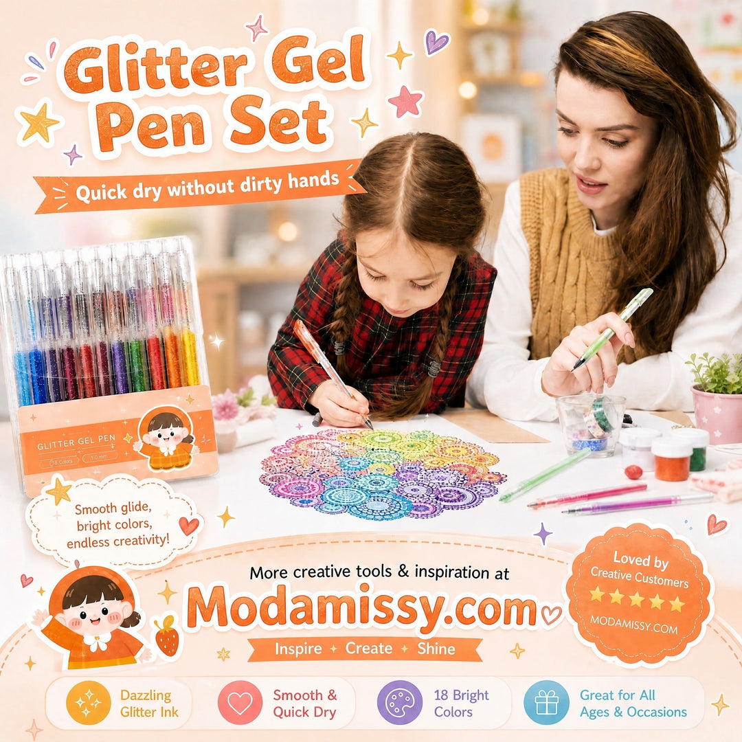 🔥LAST DAY SALE ONLY ￡9.99!!✨50K+ SOLD!🎁Glitter Gel Pen Set