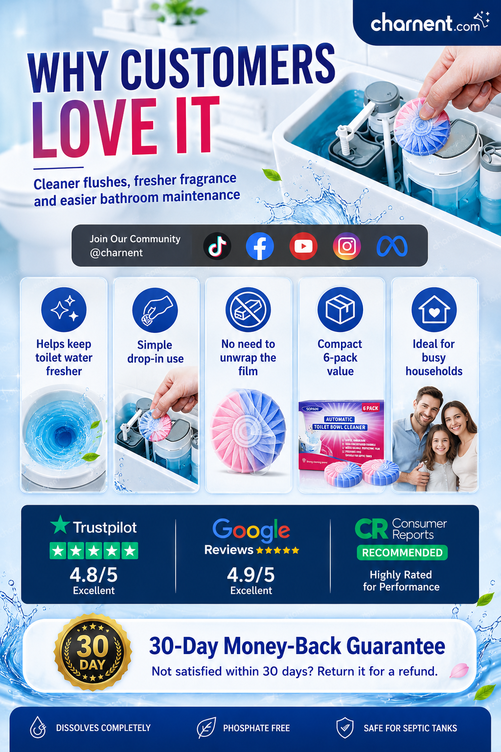 ⏳Today Only: 50% Off⏰Dual-Color Toilet Cleaning Agent