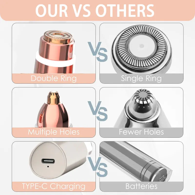 2 in 1 facial & eyebrow hair trimmer for Women, Rechargeable Face Razor✨