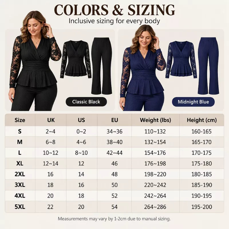✨ Women's Chic Two-Piece Pants Set – Elegant Style & Flattering Fit 🤍