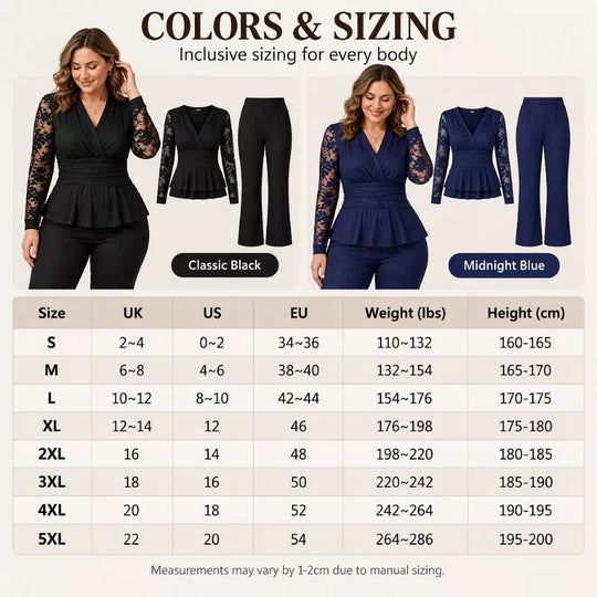 ✨ Women's Chic Two-Piece Pants Set – Elegant Style & Flattering Fit 🤍