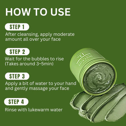 P.CALM Holy Basil Carbonated Mask: Deep Pore Cleanser, Blackhead & Sebum Control