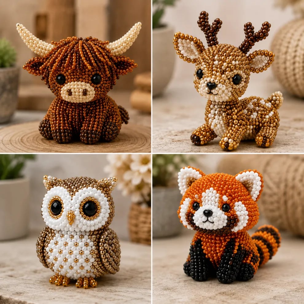 🏆🔥2026 New Arrivals 🧵✨Petite 3D Beaded Animal Craft Kit