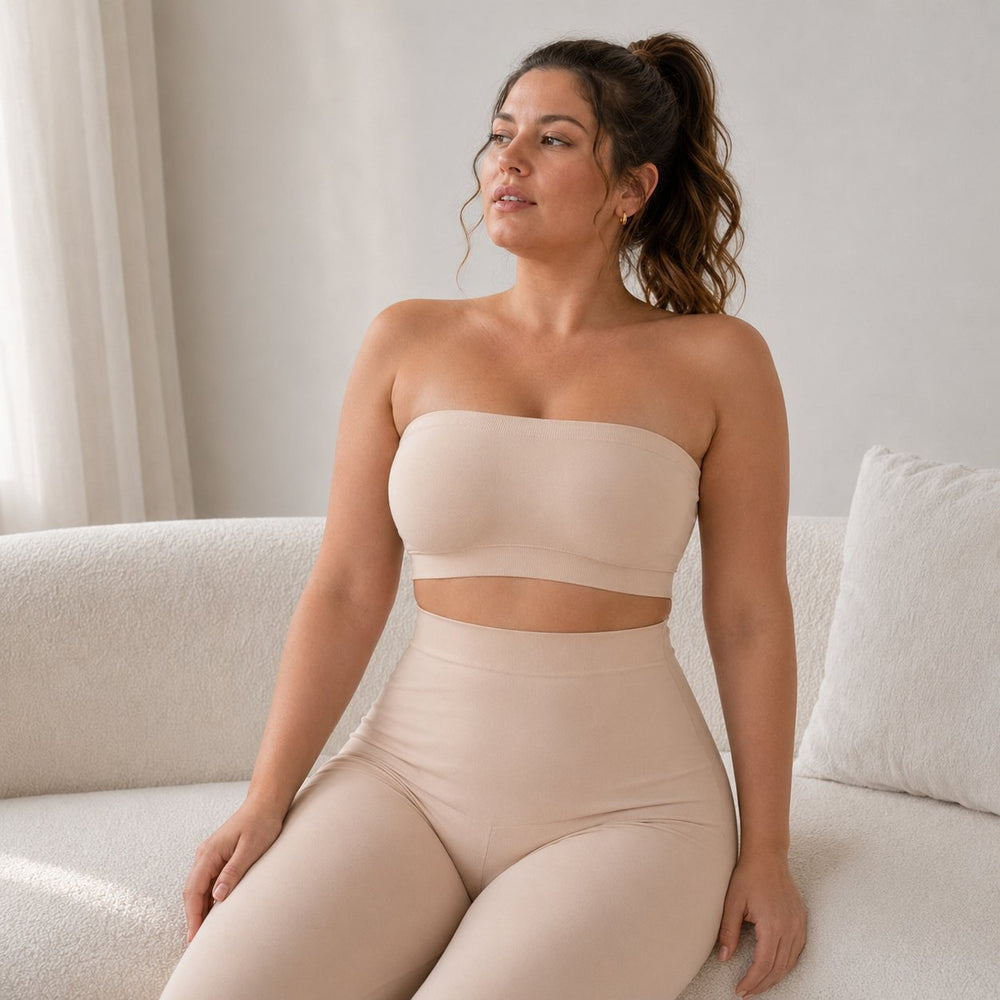 🔥Anti-Slip Grip & Removable Straps✨Convertible Strapless Bandeau Bra with Wireless Comfort👍Suitable for All Body Types.🌹Buy 2 Get Free Shipping