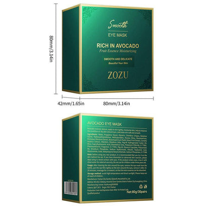 Avocado Moisturizing Collagen Eye bagMask,60pcs/set Under Eye Mask, Eye Care Product for Dark Eye Bags, Skin Care  Gift Moisturizer Hydrating Comfort