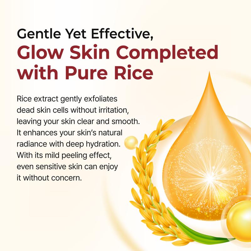 [Dr.Melaxin Officially Authorized] Peel Shot Glow Rice Ampoule Duo - Serums for Brightening, Exfoliating, and Moisturizing - Suitable for All Skin Types
