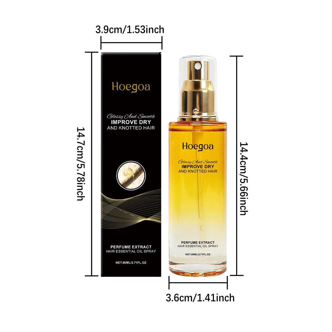 Hoegoa 80 ml conditionerende oliespray Hoofdhuid- en haarversterker Leave-in conditioner Troostende shampoo-reiniger
