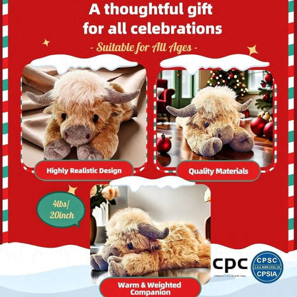 🔥Hot Sale 50% Off🎁Cute Cartoon Highland Cow Stuffed Toy
