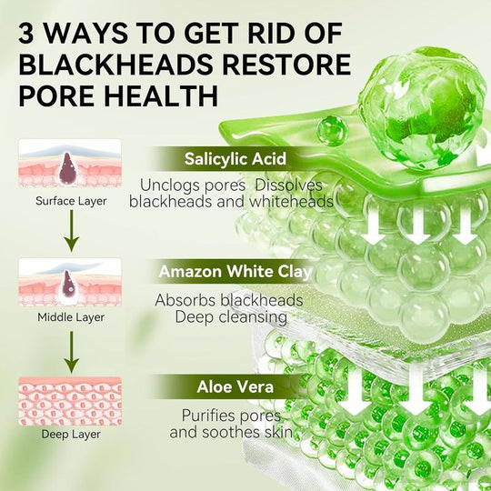 LANBENA 2.0 Dissolvant de points noirs, bandes de pores de plantes de nez, masque pelable nettoyant en profondeur 【60 pièces】