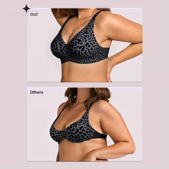 🔥Super Firming Retro Leopard Print Bra | Women Wirefree Bras 👍No More Sagging Breasts