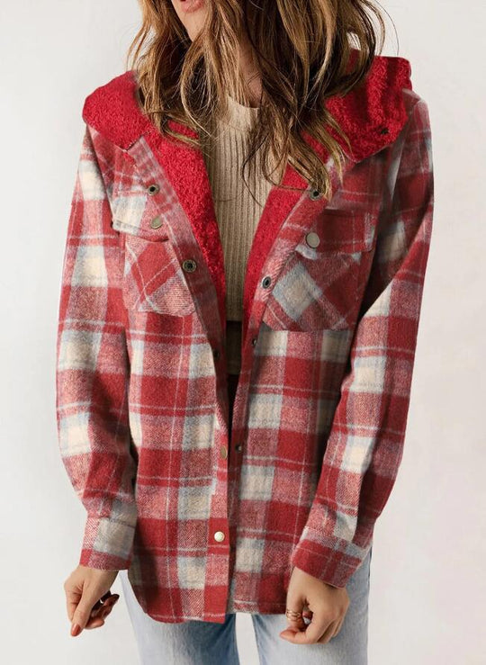 🔥This Week's Special Sales - 60% OFF 🧥 Women's Winter Trendy Plaid Hooded Jacket