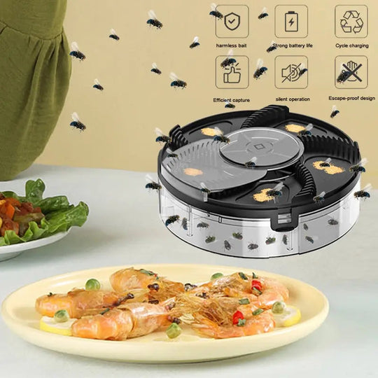 Armadilha automática para mosca doméstica: um assassino de moscas para casa, limpando o restaurante!